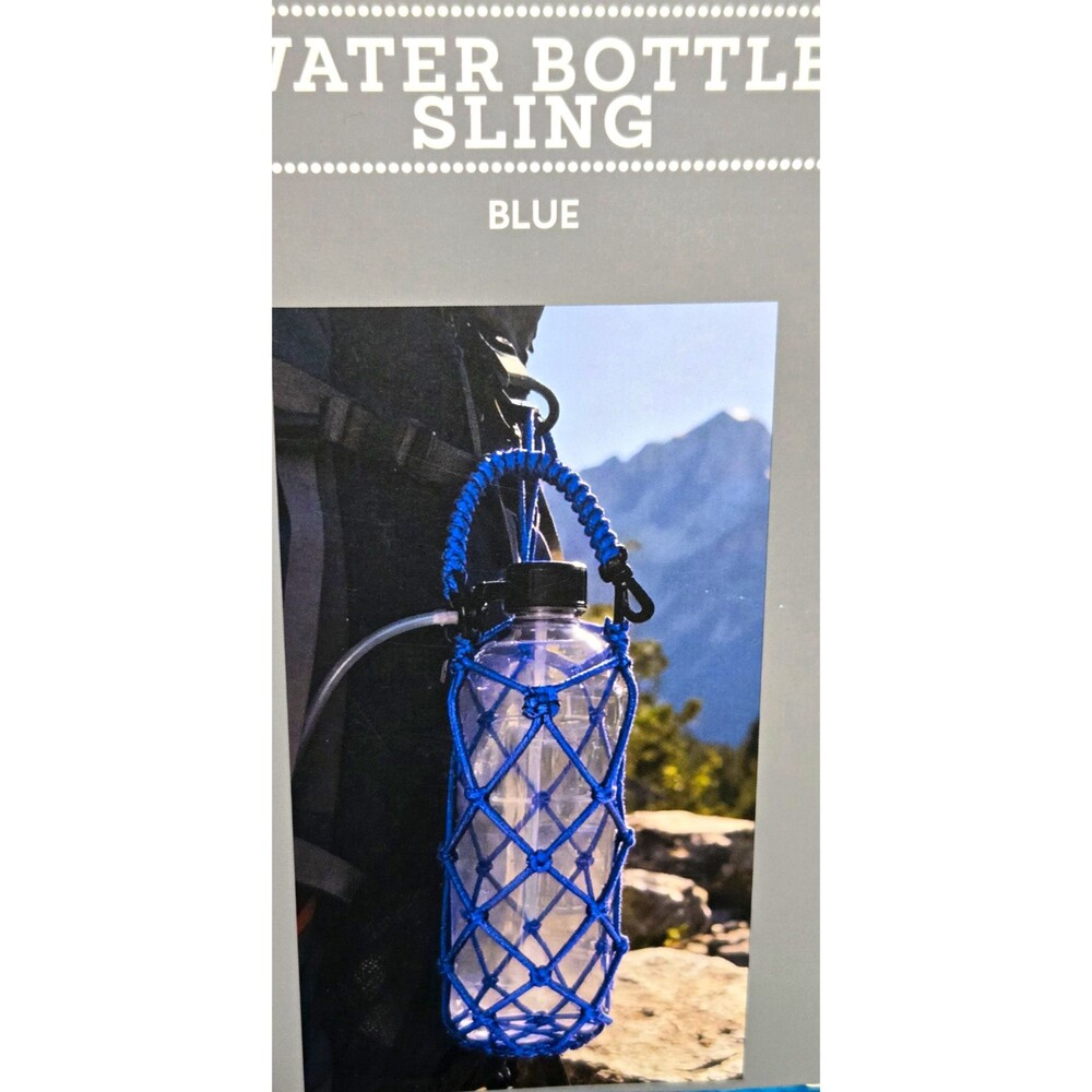 Destination Holiday Classic Nylon Water Bottle Sling w/ Handle Blue One Size